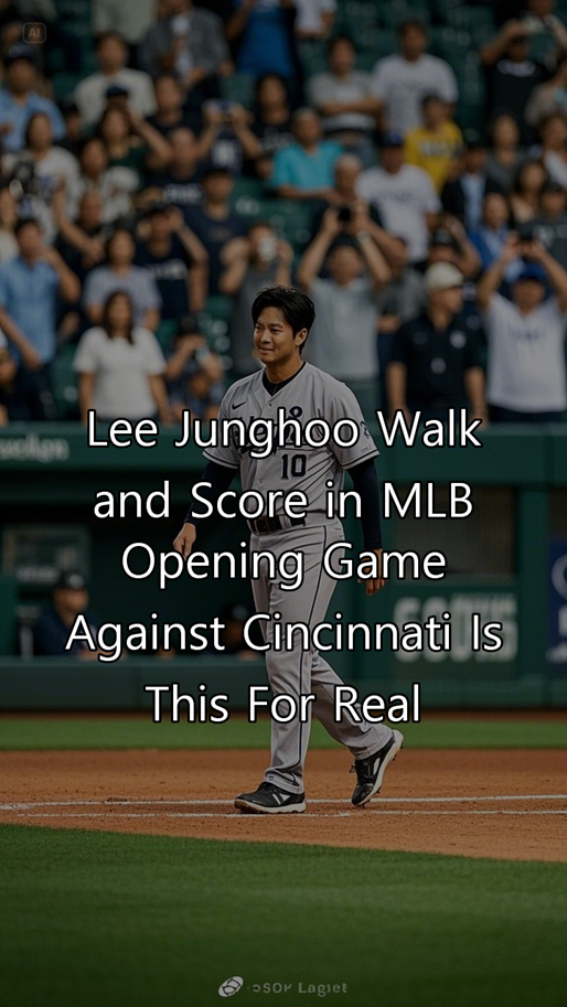 <b>이정후</b>, MLB <b>개막전</b>에서 신시내티 상대로 볼넷 득점! 이게 진짜?