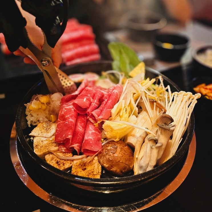  송도 가족외식 추천 장소는? 스키야키 맛집 옥소반