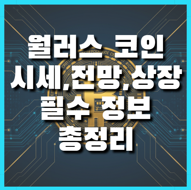  월러스 코인 특징과 상장 필수정보 총정리 시세 전망
