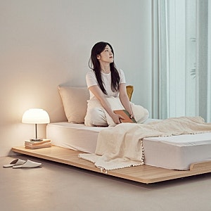 휴도 저상형 무헤드 원목형 침대 매트리스 깔판 프레임