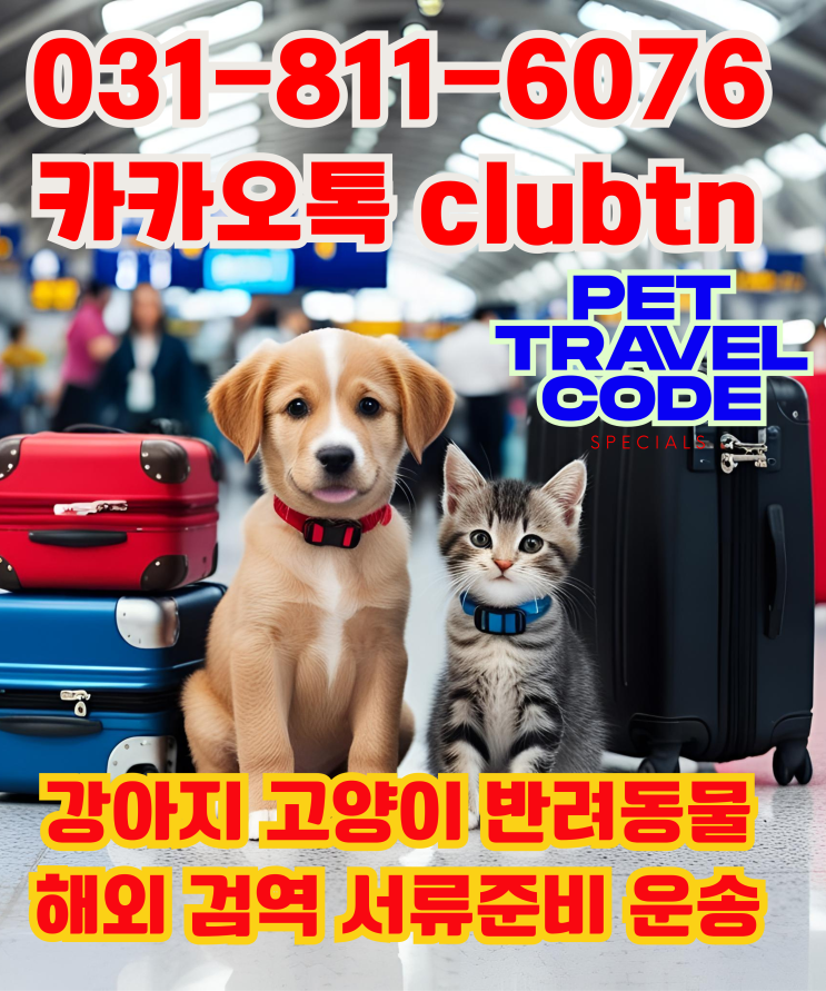   반려동물 해외 운송 & 검역 대행 서비스 ️