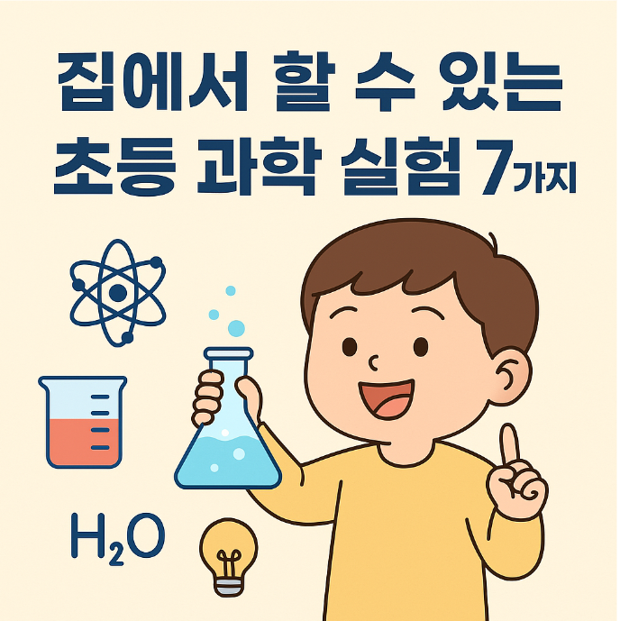  집에서 할 수 있는 초등 과학 실험 7가지