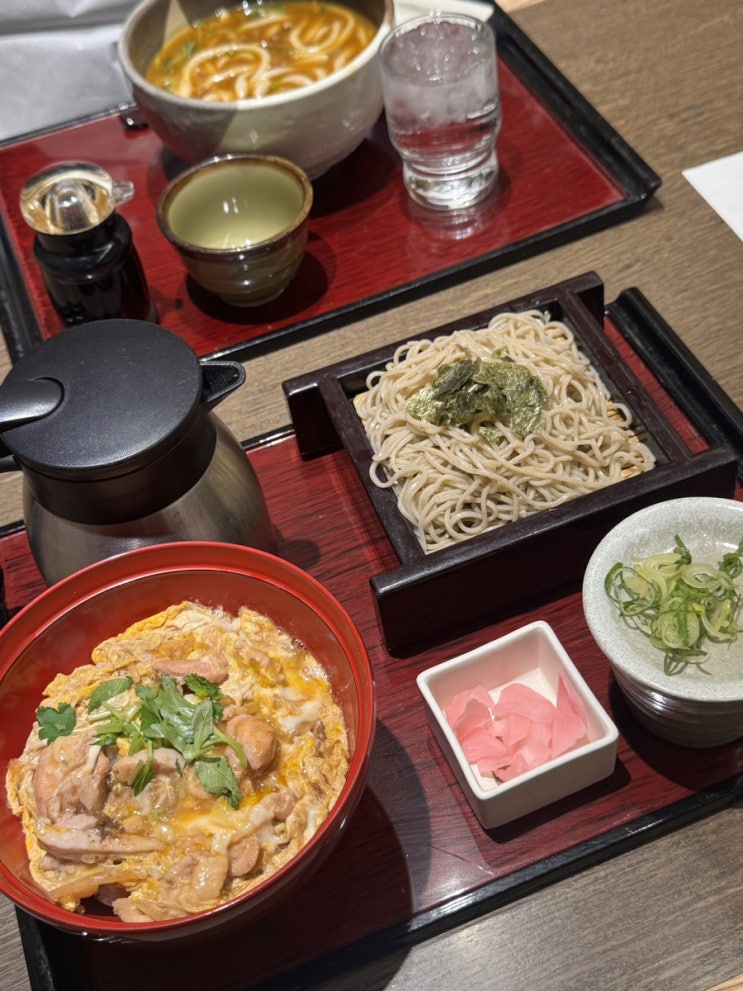  오사카 소바&우동 맛집 | 난바워크 가족정에서 즐긴 오야코동&카레우동 세트 솔직 후기