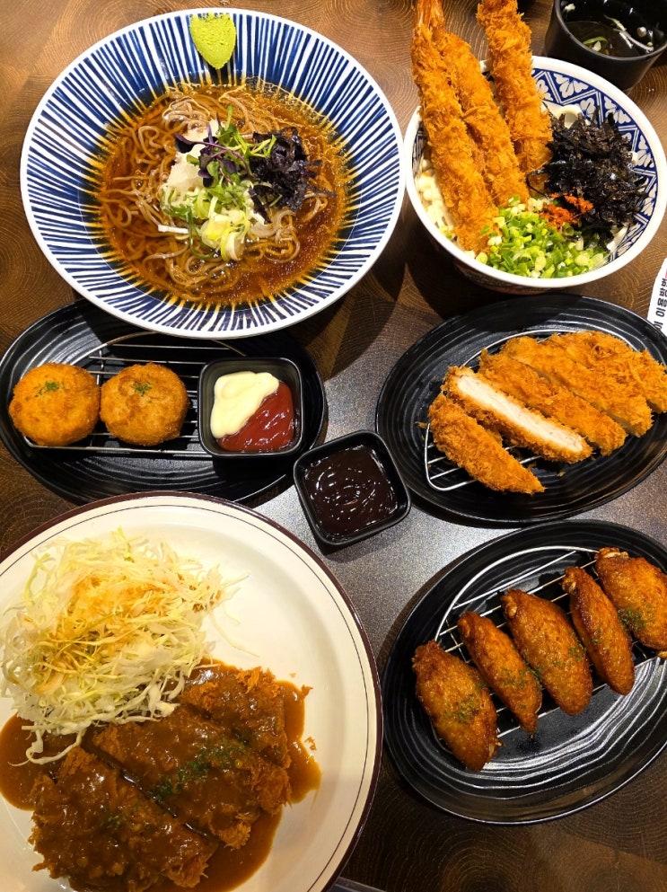  진주 시내 경찰서 맛집 진주사누끼 냉모밀, 에비마요, 버팔로윙, 감자고로케