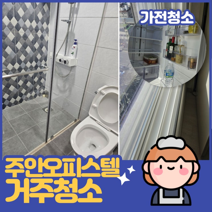  주안 골든스테이트 오피스텔 거주청소 반려동물 곰팡이 완벽청소!