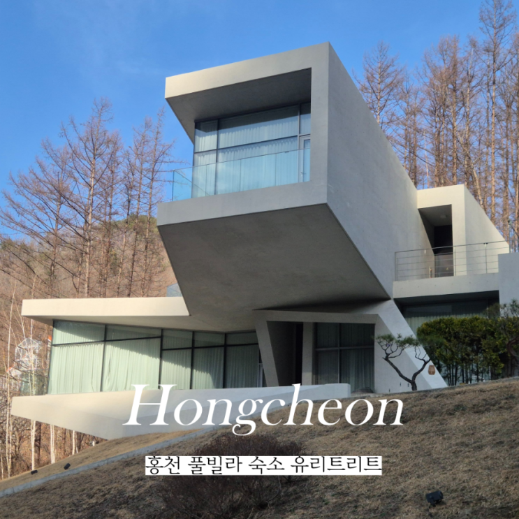  강원도 홍천 감성 독채 숙소 유리트리트 풀빌라 펜션 추천