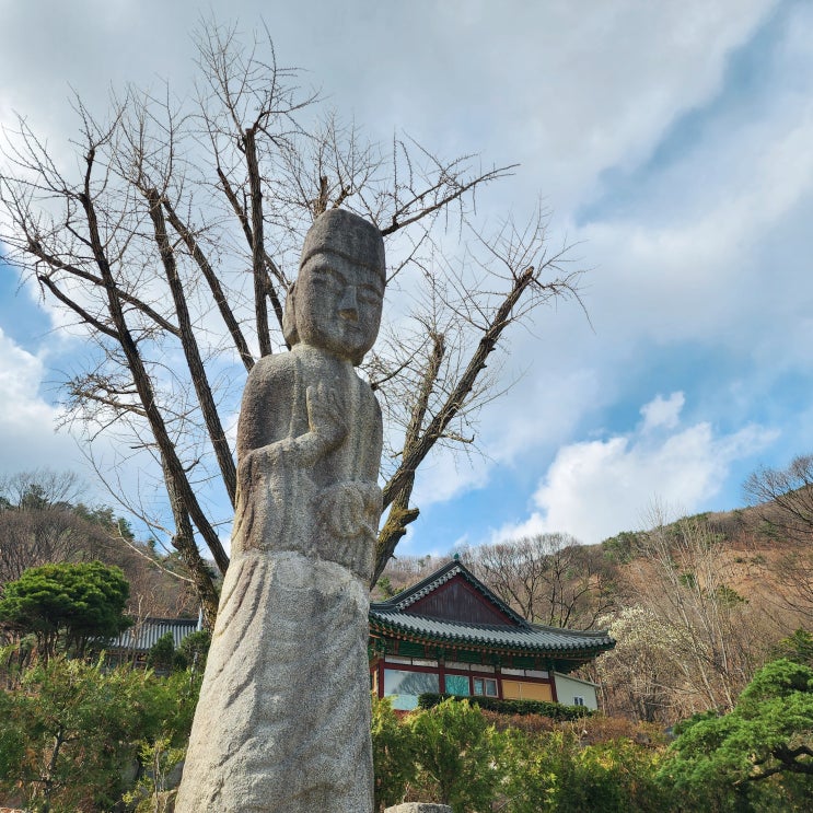  이천 갈산리 석불입상 영원사 내에 있는 고려시대 석불상