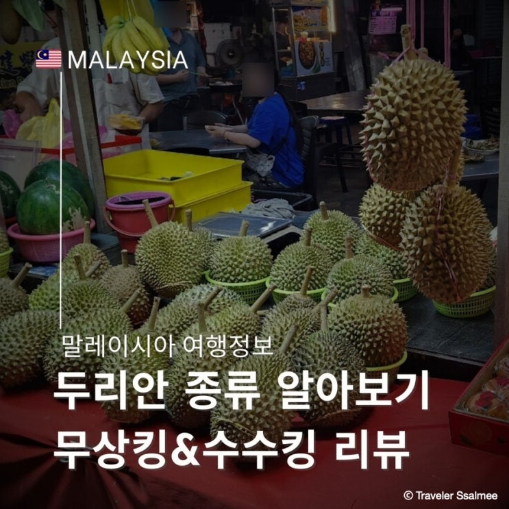  두리안 종류는 뭐가 있을까? 무상킹 & 수수킹 먹어 본 리뷰