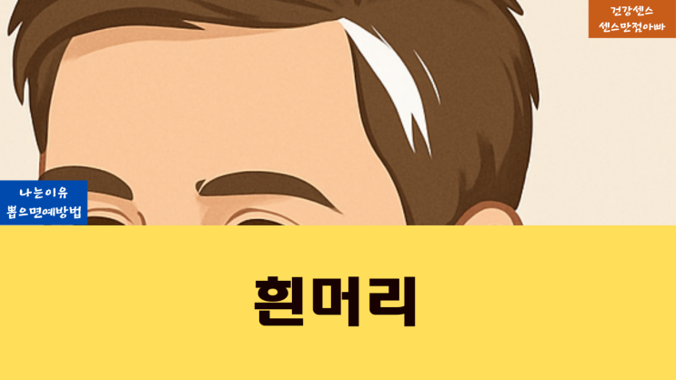  흰머리 나는 이유 및 뽑으면 어떻게 되나요?(예방법)