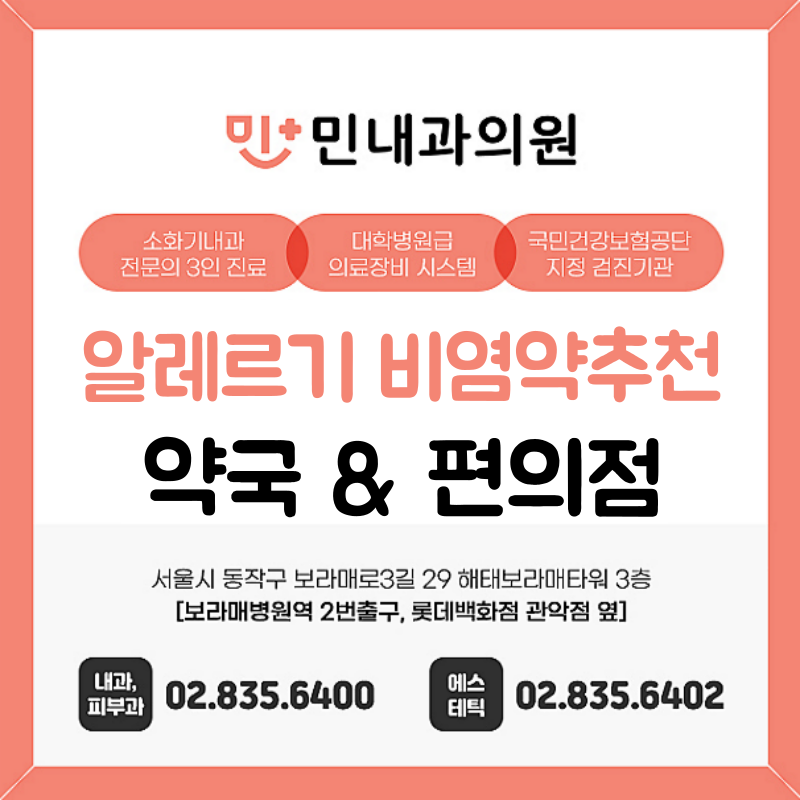 전문의가 말하는 알레르기 비염약 추천 ( 약국, 편의점 )