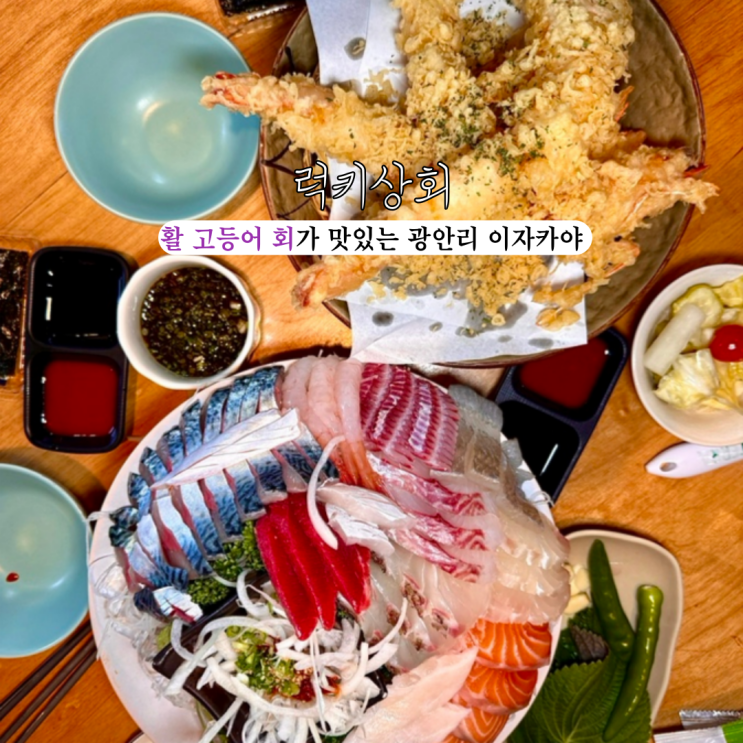  부산 광안리 회 이자카야 럭키상회 : 활고등어회를 만나볼 수 있는 광안리 핫플 횟집 [부산 광안리]