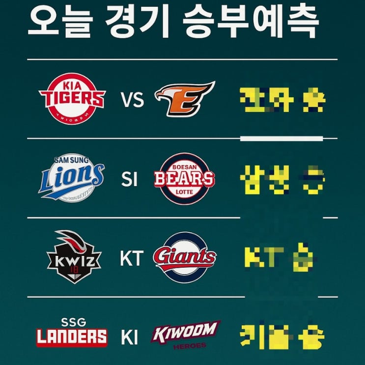 <b>경기</b> 승부예측｜기아 vs <b>한화</b>, <b>삼성</b> vs 두산 등 4<b>경기</b> 분석