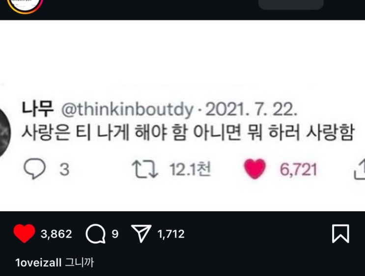  사랑은 티 나게 해야 함 아니면 뭐 하러 사랑함