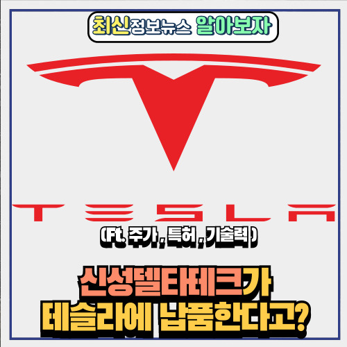  신성델타테크가 테슬라에 납품한다고?  (Ft. 주가 , 특허 , 기술력 )