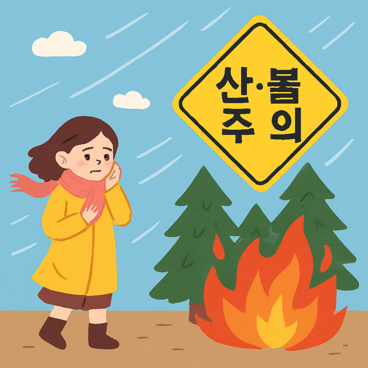  오늘 날씨(30일, 일) : 대기 매우 건조, 바람 강, 아침기온 낮아 쌀쌀