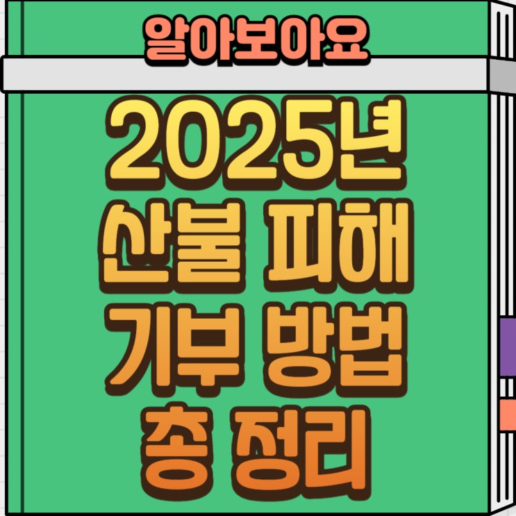  2025년 산불 피해 기부 방법 가이드: 산불 원인과 피해 현황