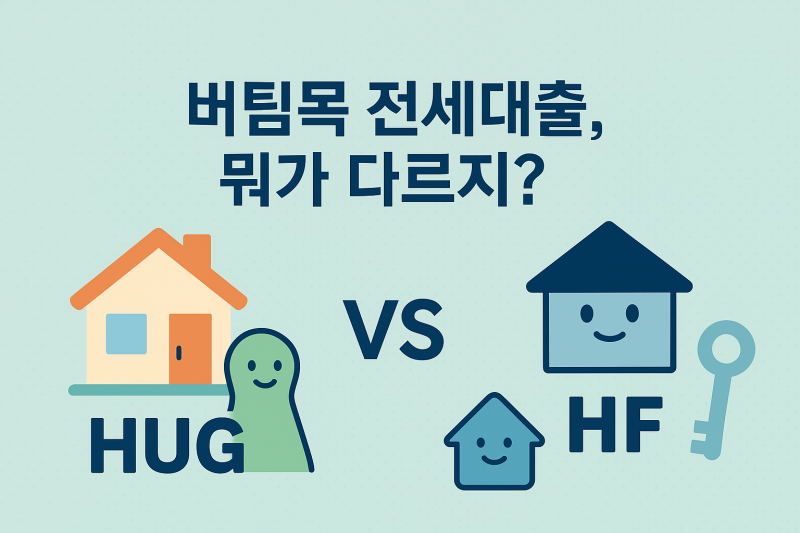버팀목 전세대출 2편 - 허그 HUG HF 차이 무직자 대출 가능여부