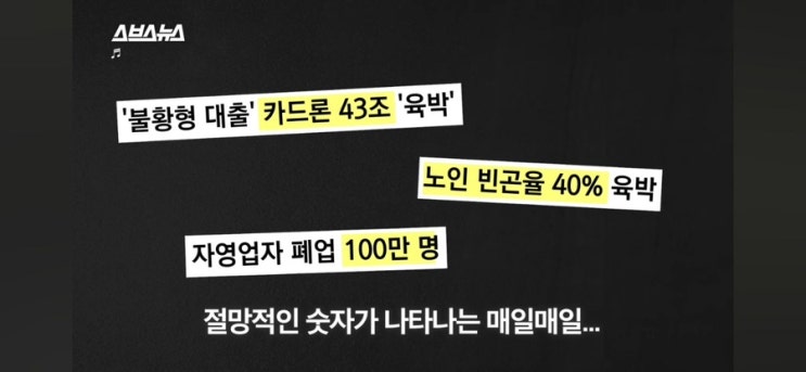  2025년 위기의 한국경제(fr. 스브스뉴스)