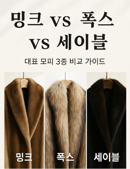   밍크, 폭스, 세이블… 모피 종류별 특징과 차이