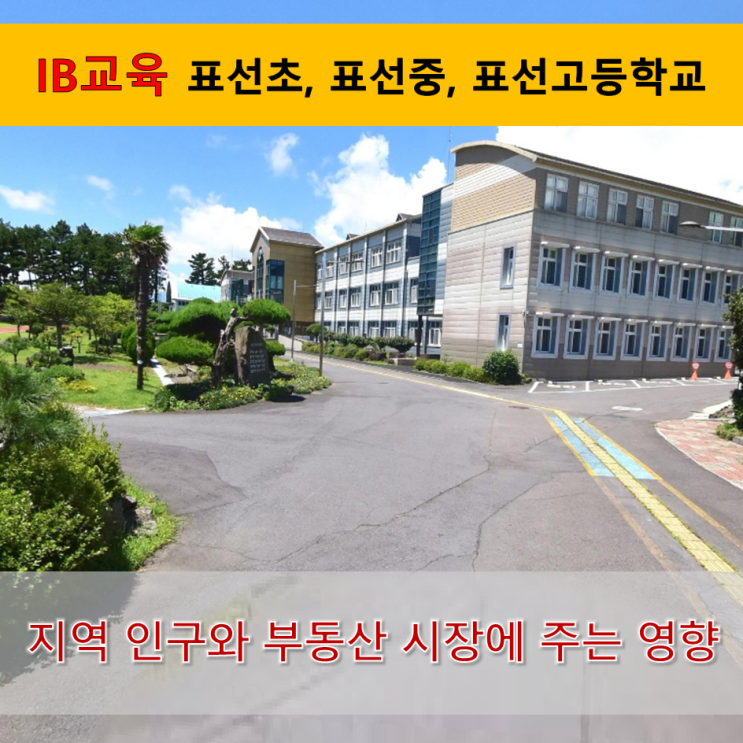  《IB 교육》  제주도 표선 IB학교가 지역 인구와 부동산 시장에 주는 영향