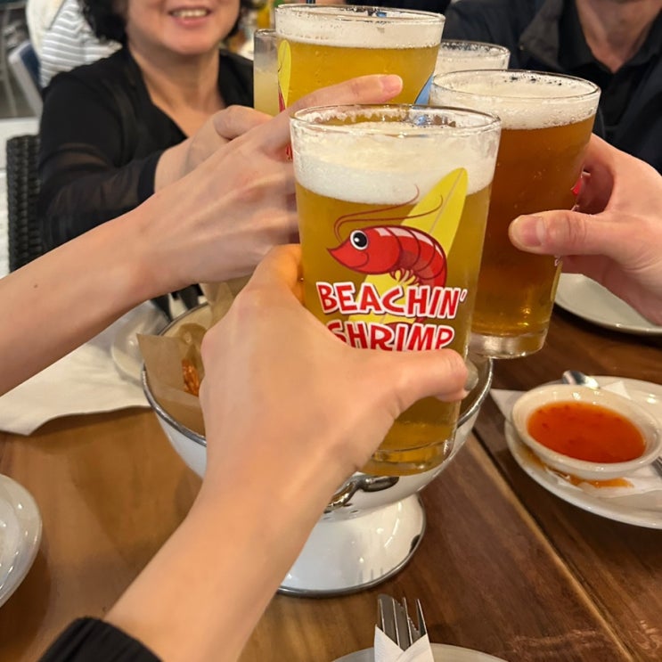  비치인쉬림프 1호점 | 괌 투몬시내 두짓타니 새우요리 생맥주 맛집 추천/내돈내산