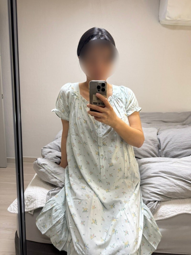 임산부 잠옷 수유복 오르시떼 에이브리M 반소매 원피스