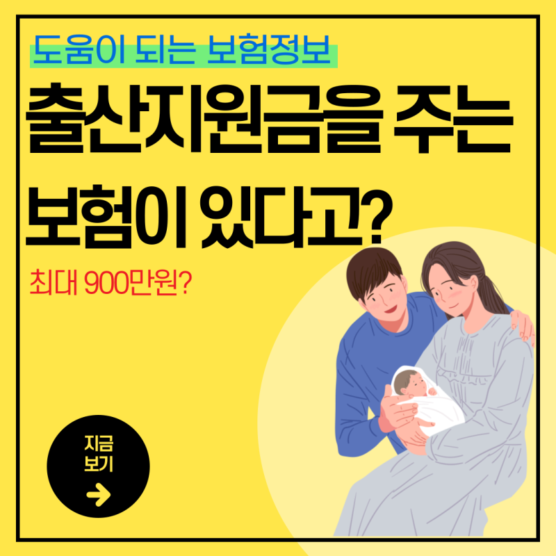 첫째 100만 원, 둘째 300만 원? 출산지원금 주는 보험이 있다고(+신혼부부 보험추천)