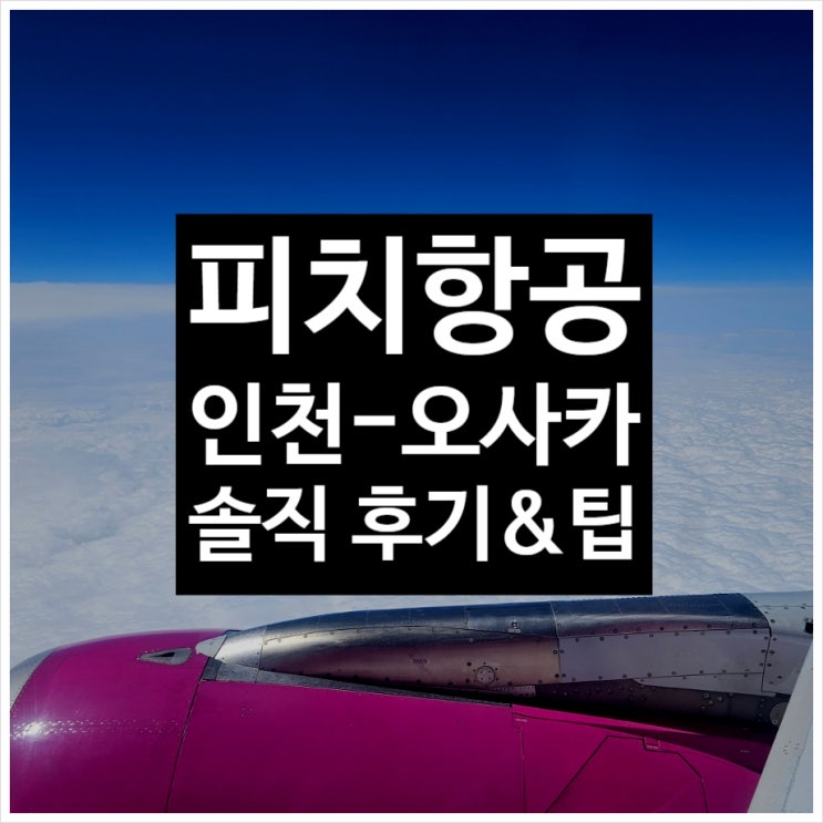  인천 오사카 피치항공 후기 인천공항 모바일 체크인 위탁수하물
