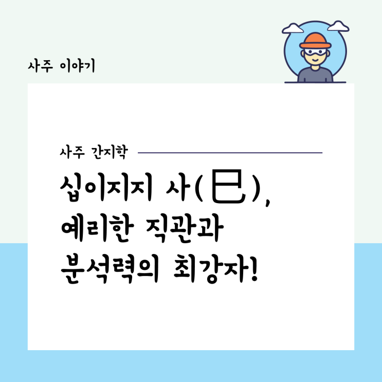  [사주 간지학] 십이지지 사(巳), 예리한 직관과 분석력의 최강자!