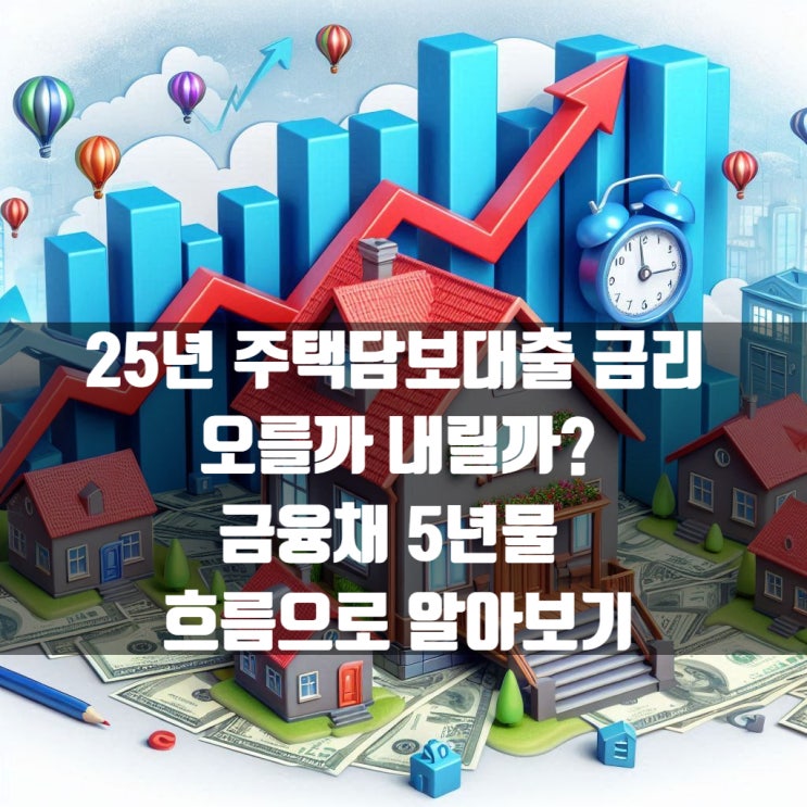  2025년 주택담보대출 금리, 오를까 내릴까? 금융채 5년물 흐름으로 알아보기