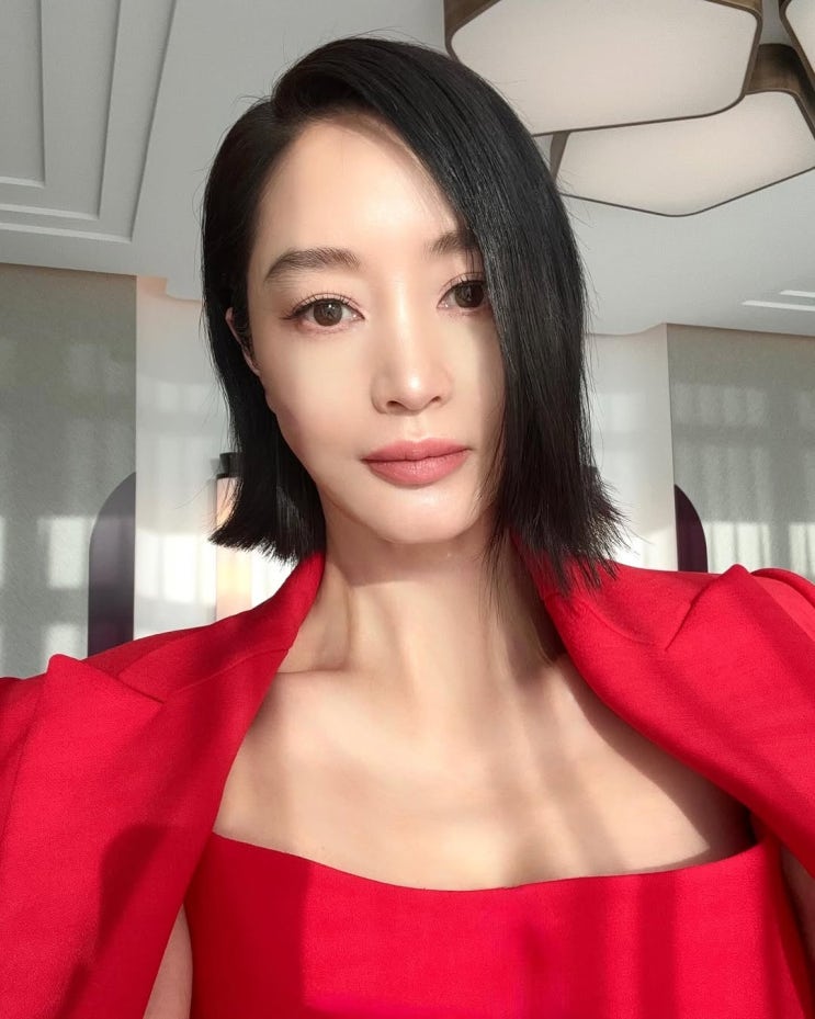  명품 쥬얼리 브랜드 프레드 행사장에 고독한 레드 원피스 코디로 참석한 김혜수