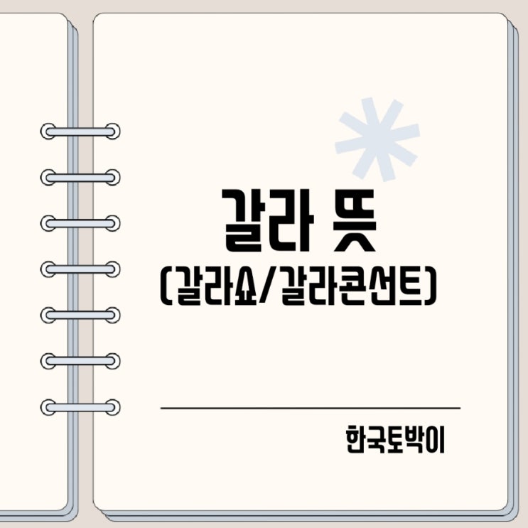  갈라쇼 갈라콘서트 갈라 뜻 (Gala show)