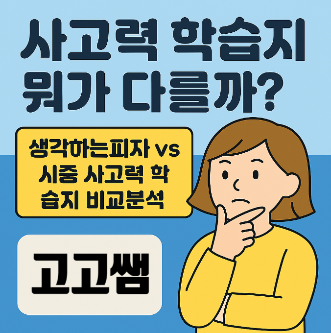  사고력 학습지 뭐가 다를까? 생각하는피자 vs 시중 사고력 학습지 비교
