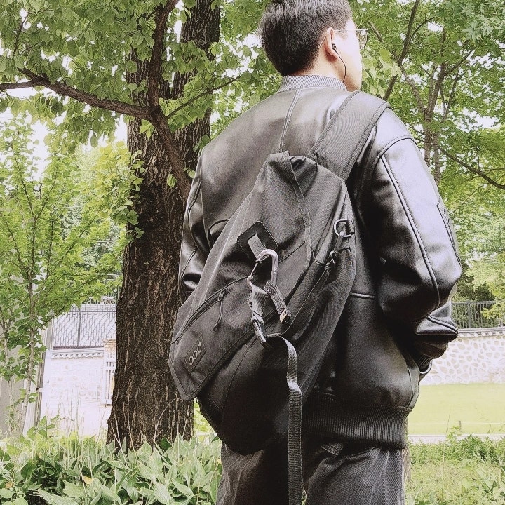  내돈내산 비건 레더 MA-1 점퍼 블랙, 데일리룩 후기