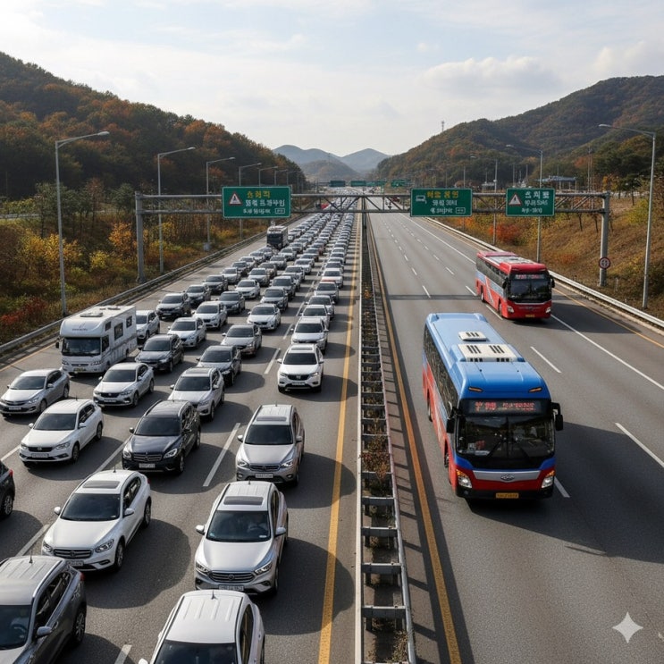  2025년 추석 연휴, 막히는 길 뚫는 핵심 교통 정보와 알뜰 팁 대방출! (귀성,귀경길 시간 예측!)