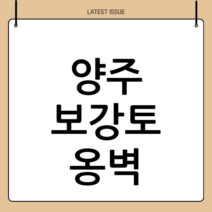 믿음직한 양주 보강토옹벽 시공 전문가, (주)두정건설! 튼튼함의 비결 대공개!