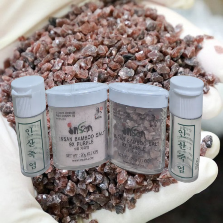  [인산죽염담다] 인생 첫 죽염! 죽염 입문자를 위한 완벽한 선택, '20g 듀오 체험 세트- 분말(가루)20g+고체(알갱이)20g+휴대용 죽염통2개 증정
