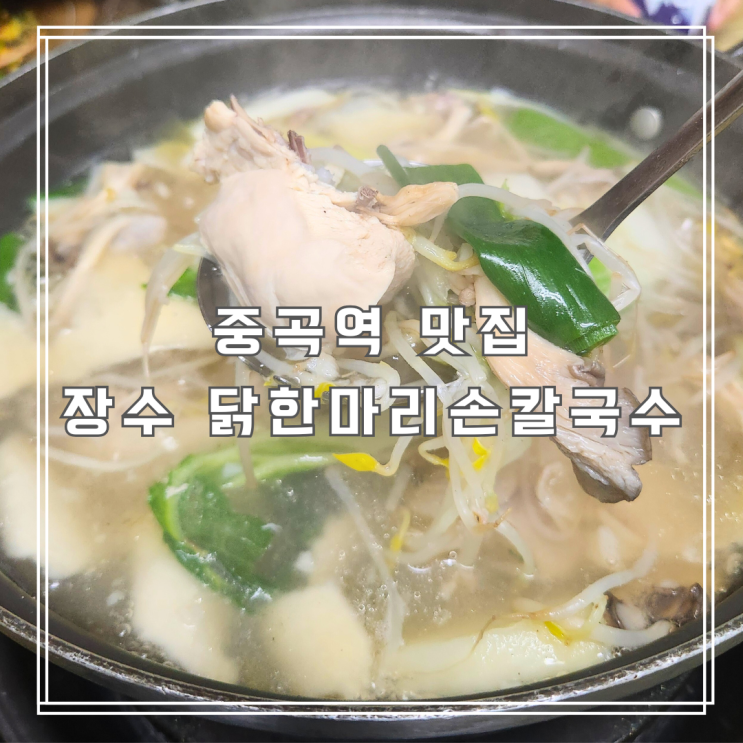  중곡역 맛집 장수 닭한마리 손칼국수, 가족 외식으로 딱
