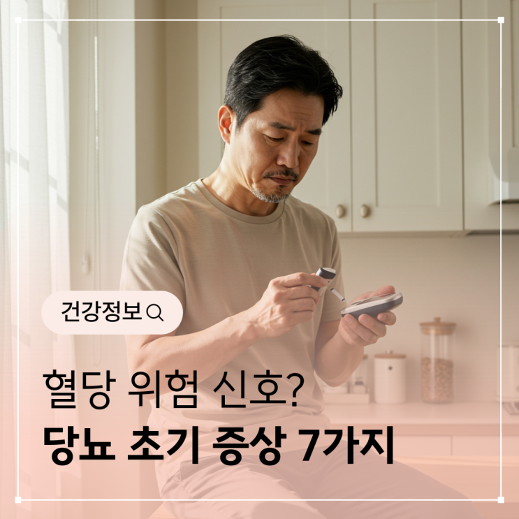 혈당 위험 신호? 놓치기 쉬운 당뇨 초기 증상 7가지와 예방법