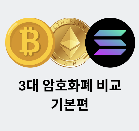 [3대 <b>암호화폐</b>]비트코인, 이더리움, <b>솔라나</b> 비교 - 기본편