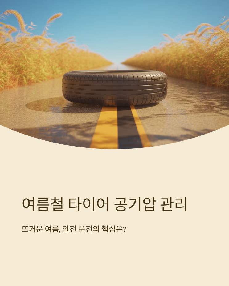  여름철 안전 운전 필수! 자동차 타이어 공기압 & TPMS 관리법