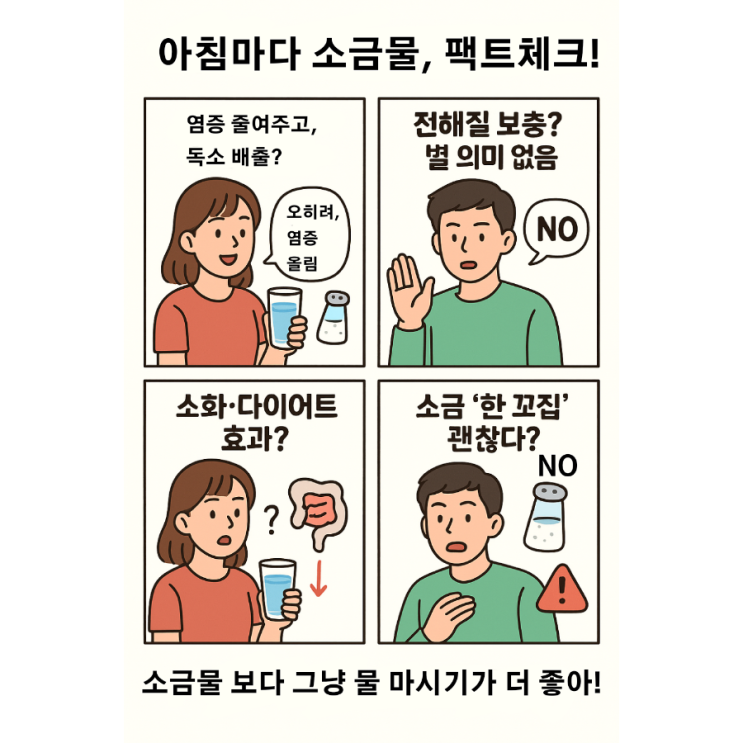   아침(간헐적 단식)에 마시는 소금물, 진짜 건강에 좋을까? 팩트체크 
