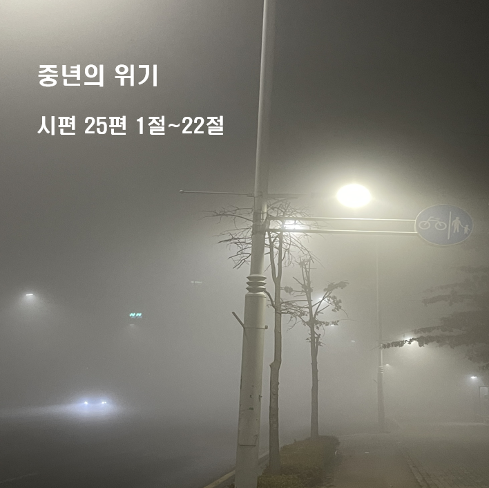  중년의 위기 시편 25편 1절~22절
