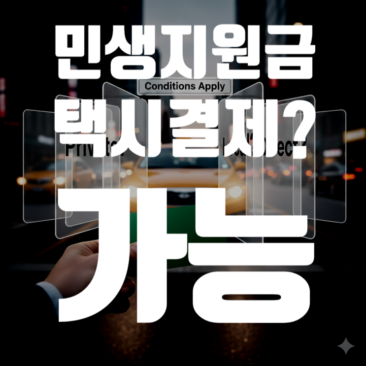  민생지원금으로 택시 탈 수 있나요?