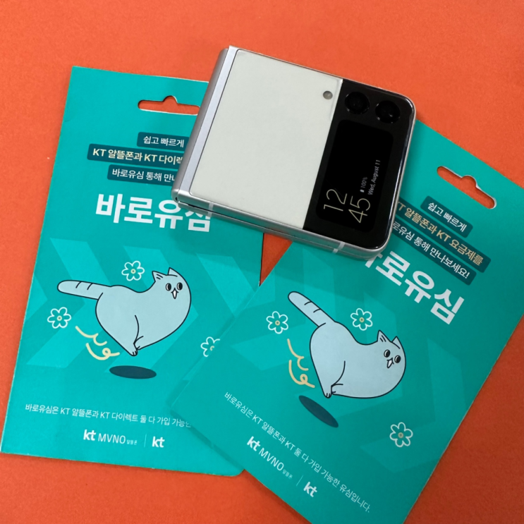  편의점 KT 바로유심 사용 선불폰 개통 방법