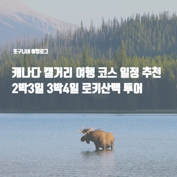  캐나다 캘거리 여행 코스 일정 추천 2박 3일 3박 4일 로키산맥 투어 예약
