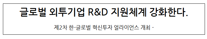  글로벌 외투기업 R&D 지원체계 강화한다