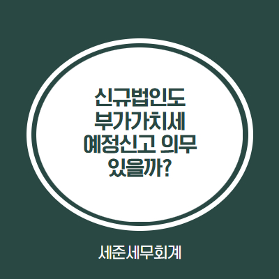  신규 법인도 신고 해야할까? [25년 2기 부가가치세 예정신고 대상자 안내]