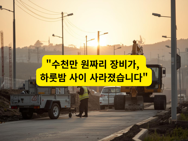  “한밤중에 사라진 굴착기… 방범카메라가 범인을 잡았습니다”