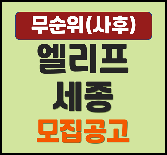  엘리프 세종 봉산리 무순위 청약 공고